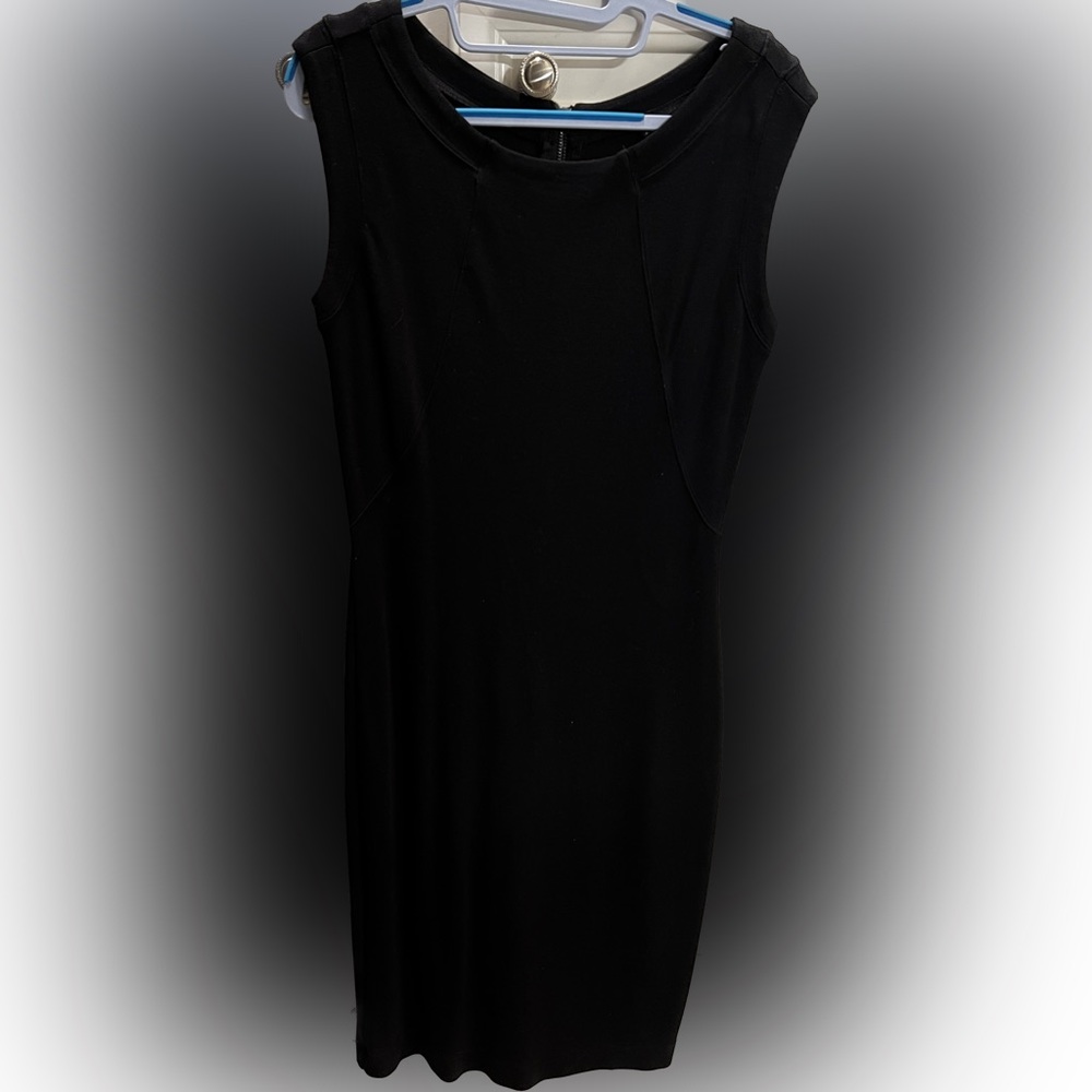 Ann Taylor black sheath stretch dress